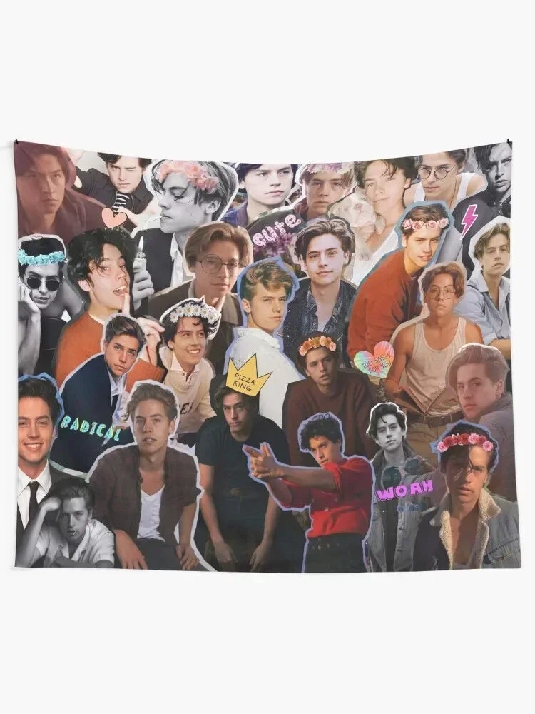 Cole Sprouse Collage Tapestry Aesthetic Decoration Wall Decoration Items Tapestry