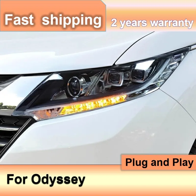 

Стайлинг автомобиля для Honda Odyssey фары 2016-2019 Odyssey фары DRL сигнал поворота фары дальнего света