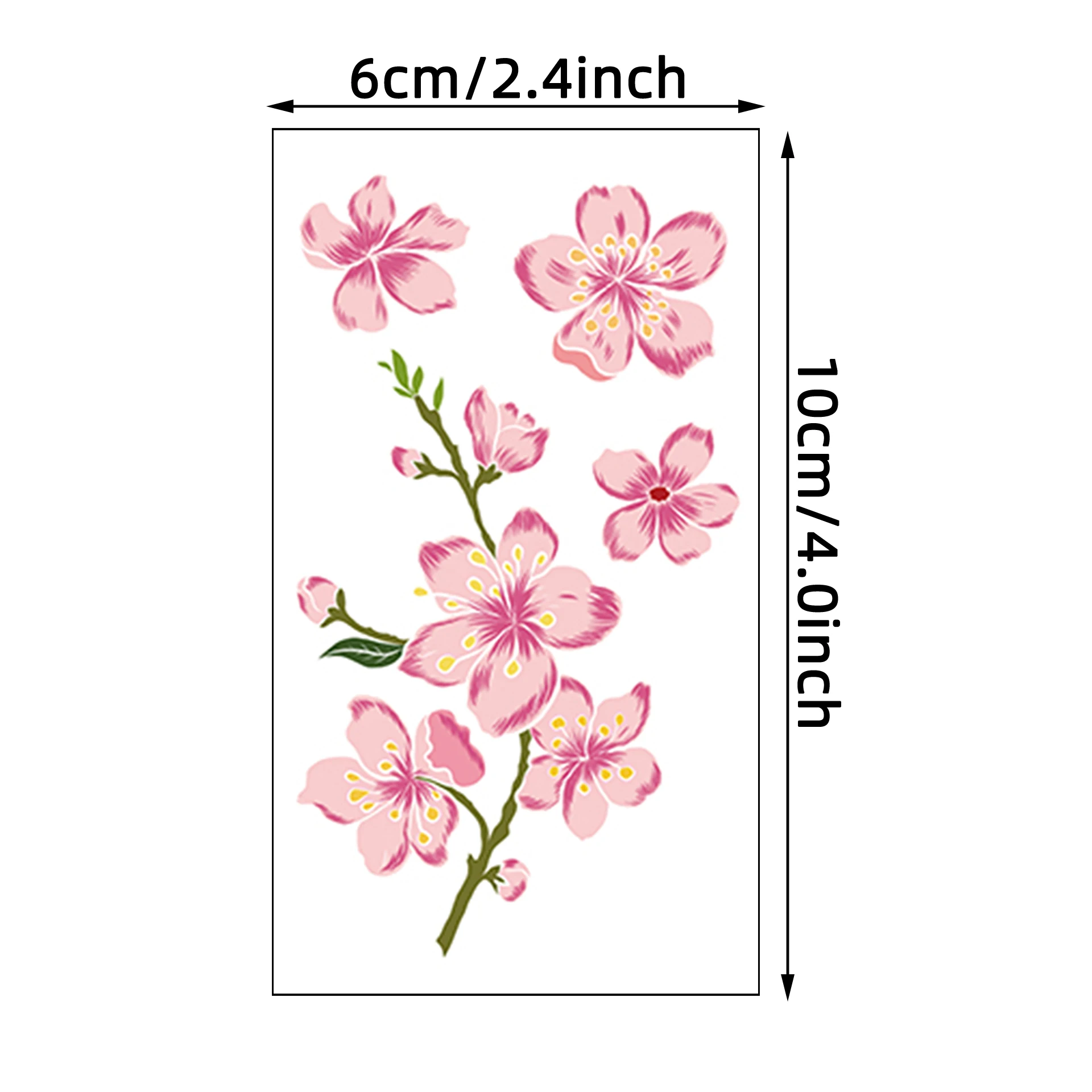 30Pcs cherry blossom petal temporary tattoo stickers for women, wrist finger small size pattern waterproof fake tattoo