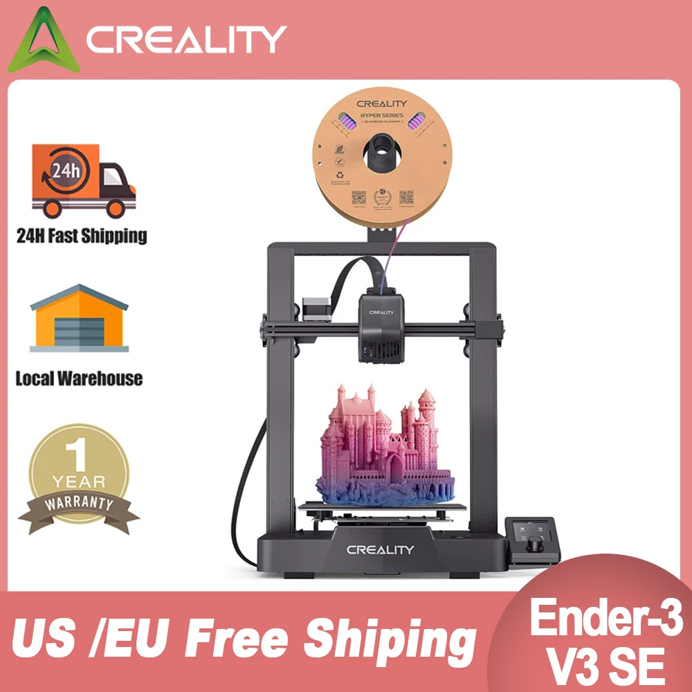 CREALITY Ender-3 V3 SE 3D Printer Sprite Direct Extrusion IU Display Auto Leveling Dual Z-axis 3D Printer Creality Ender-3 V3 SE