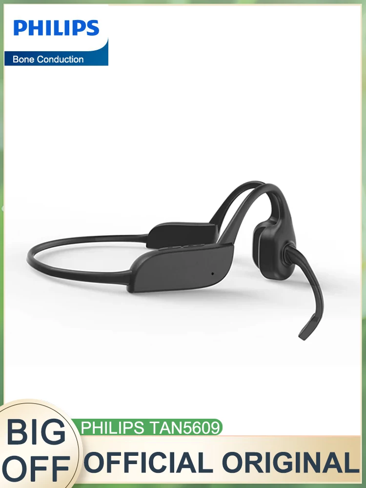 

Original Philips TAN5609 Bone Conduction Headphone Wireless Bluetooth Ride Headset HD Call Noise Reduction Earphone Long Life