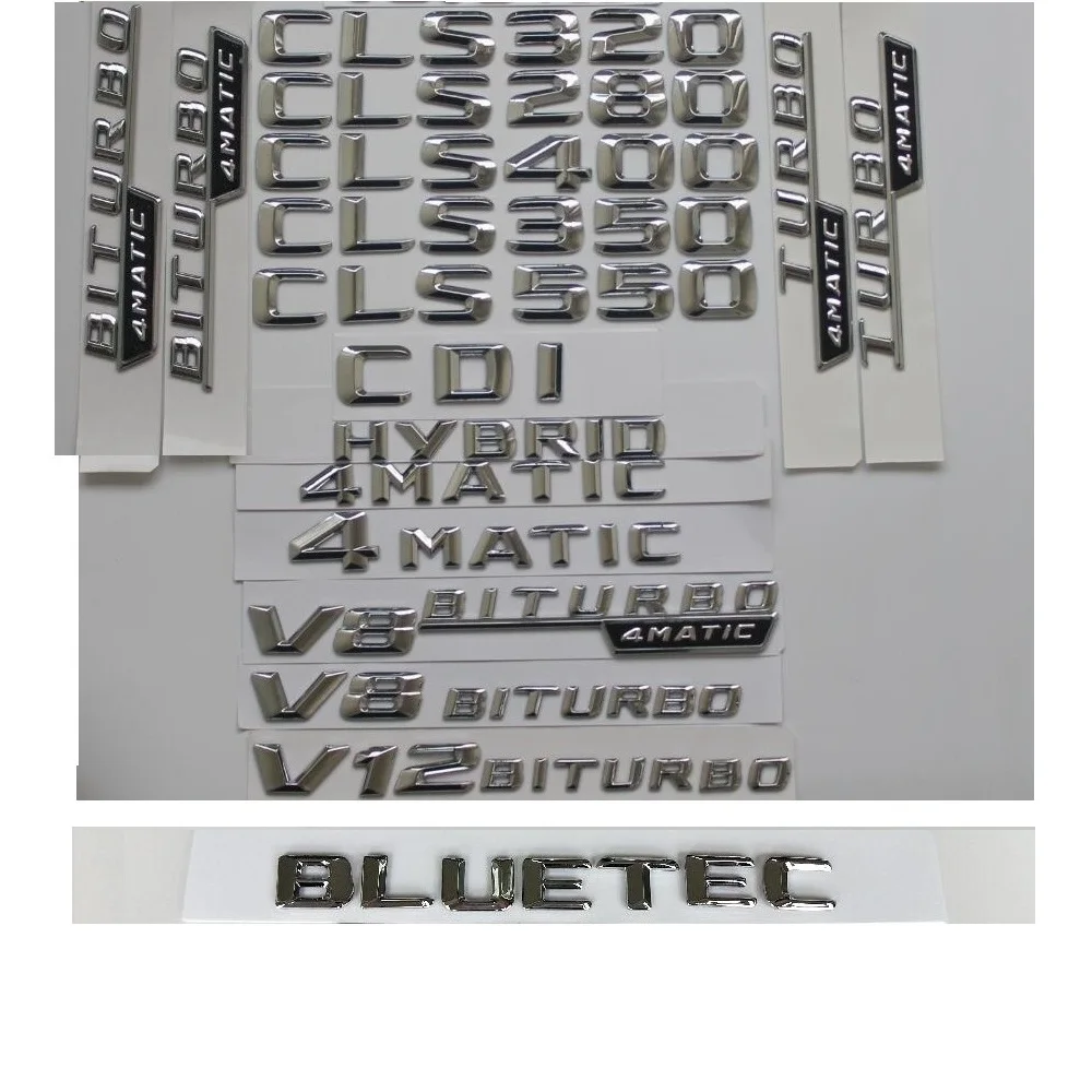 

3D Chrome For Mercedes Benz CLS200 CLS220 CLS230 CLS250 CLS280 CLS300 CLS320 CLS350 CLS400 CLS500 CDI BLUETEC Emblems