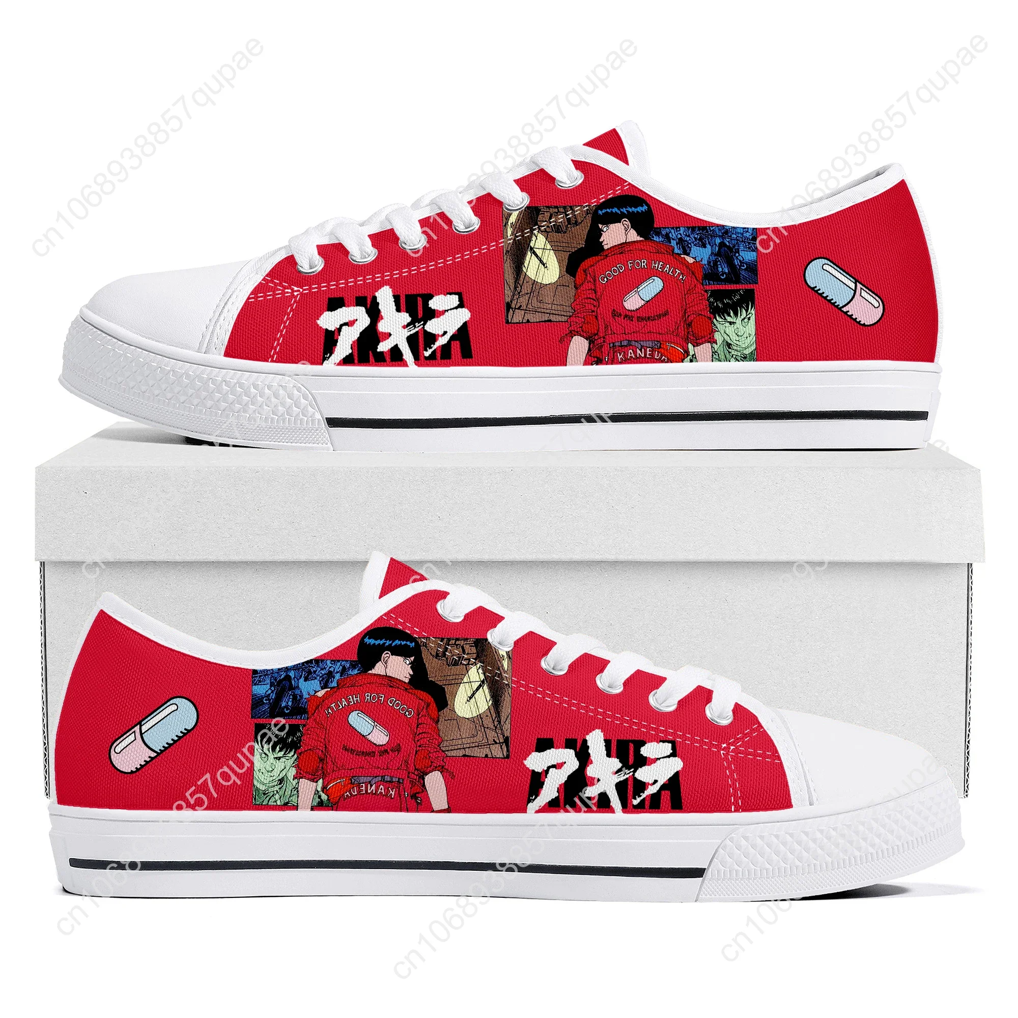 Akira Cartoon Anime Low Top Sneaker Men Women Teenager Canvas High Quality Sneaker Casual Custom Made Shoes Customize DIY Shoe - view 2