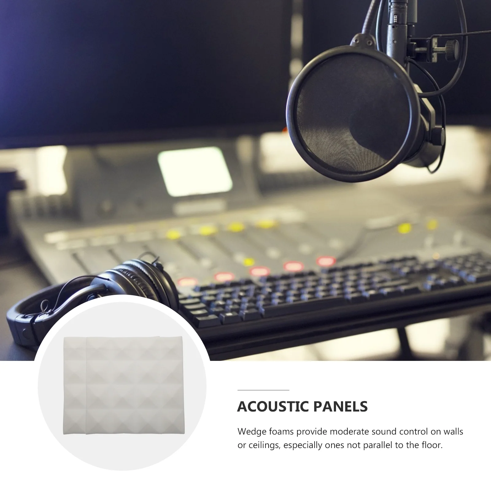 12 Pcs 흡음 면 방음 이어 버드 음향 흡수 패널 절연 보드 소음 감소