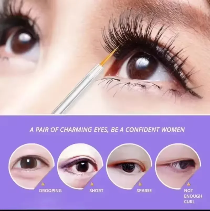 1 Stück Flasche nährendes Wimpernverstärker-Serum, Wimpernwachstumsserum, natürliche Inhaltsstoffe, längere und dickere Wimpernkosmetik – Detail 10