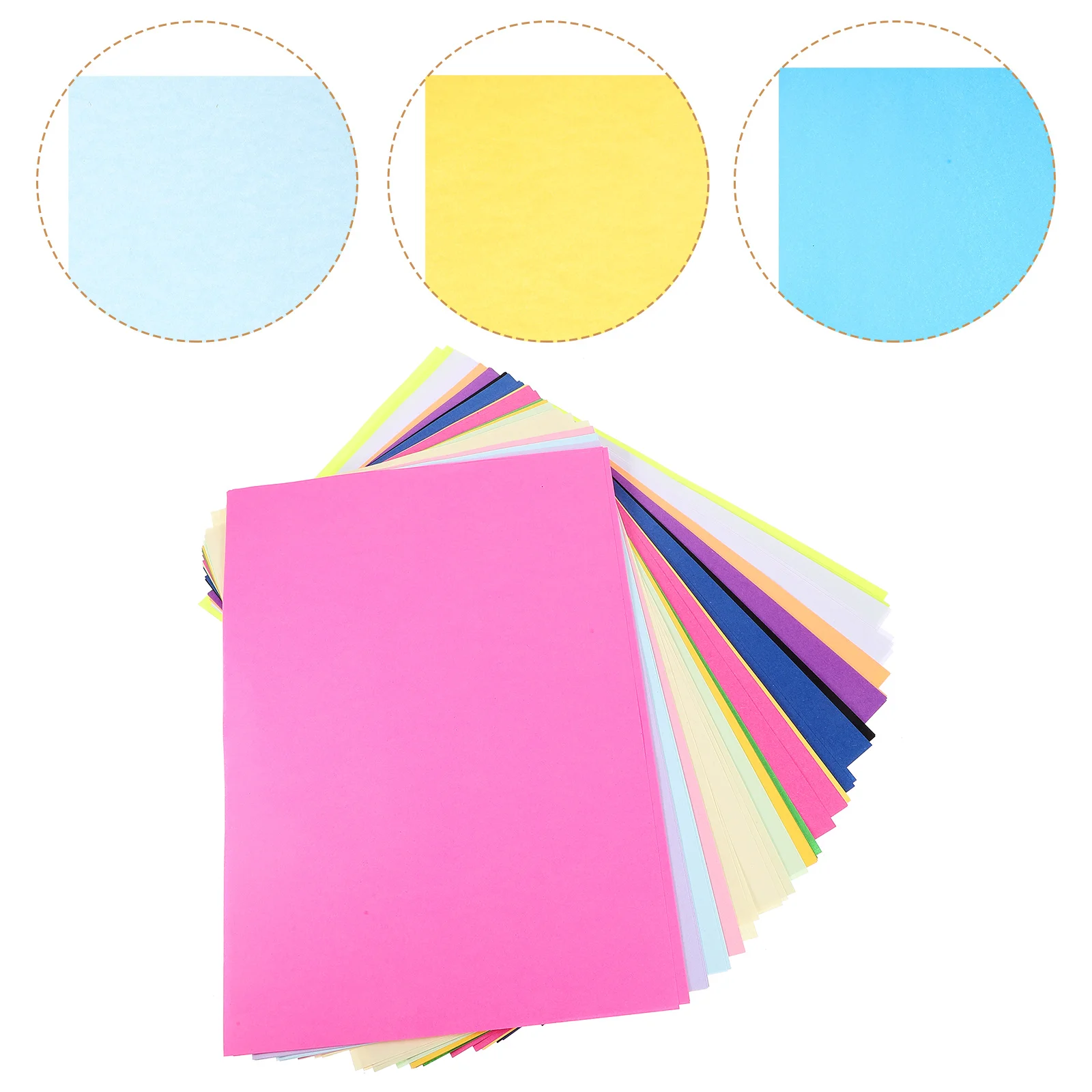 100 Sheets Colored Printer Paper Printing Cardboard Thick A4 Copy Blank for Multi-function Crafts Child