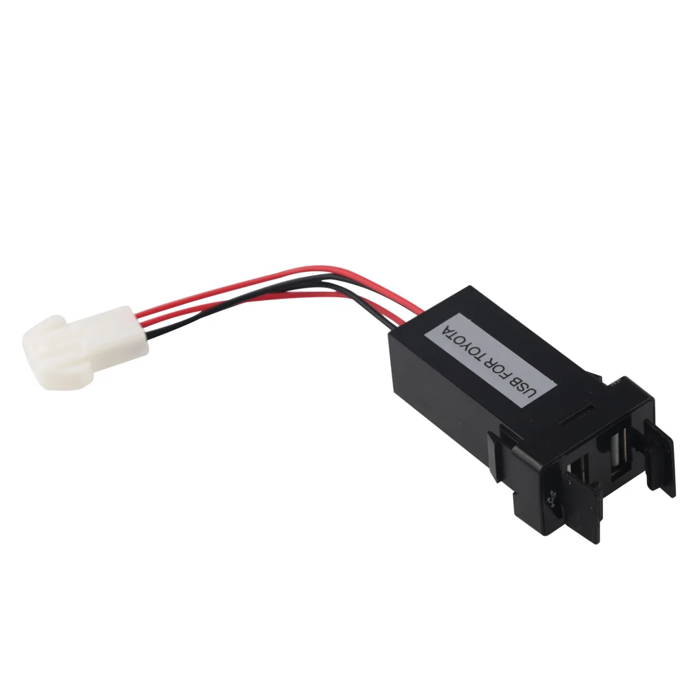 For TOYOTA Dual Usb Car Charger Usb 2.1A 2 Port 12v 24v Interface Auto Power Adapter Dashboard Socket Car Modification