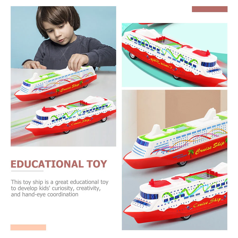 10 Pcs Cruise Toy Ship Pull Back Model Children’s Toys Cars for Toddlers 1-3 The Childrens