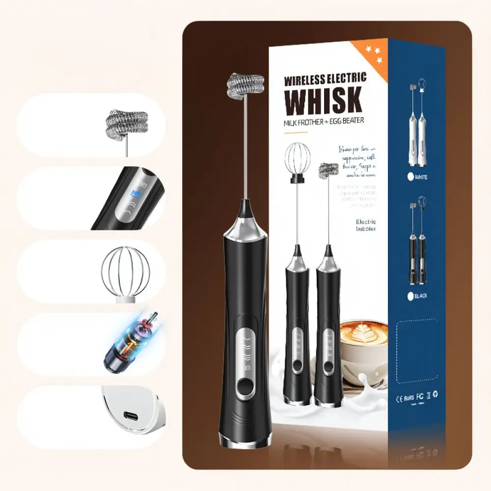 Automatic Handheld Milk Frother Coffee Foam Maker For Latte Cappuccino Kitchen Mixer Whisk Portable Egg Beater Gadget