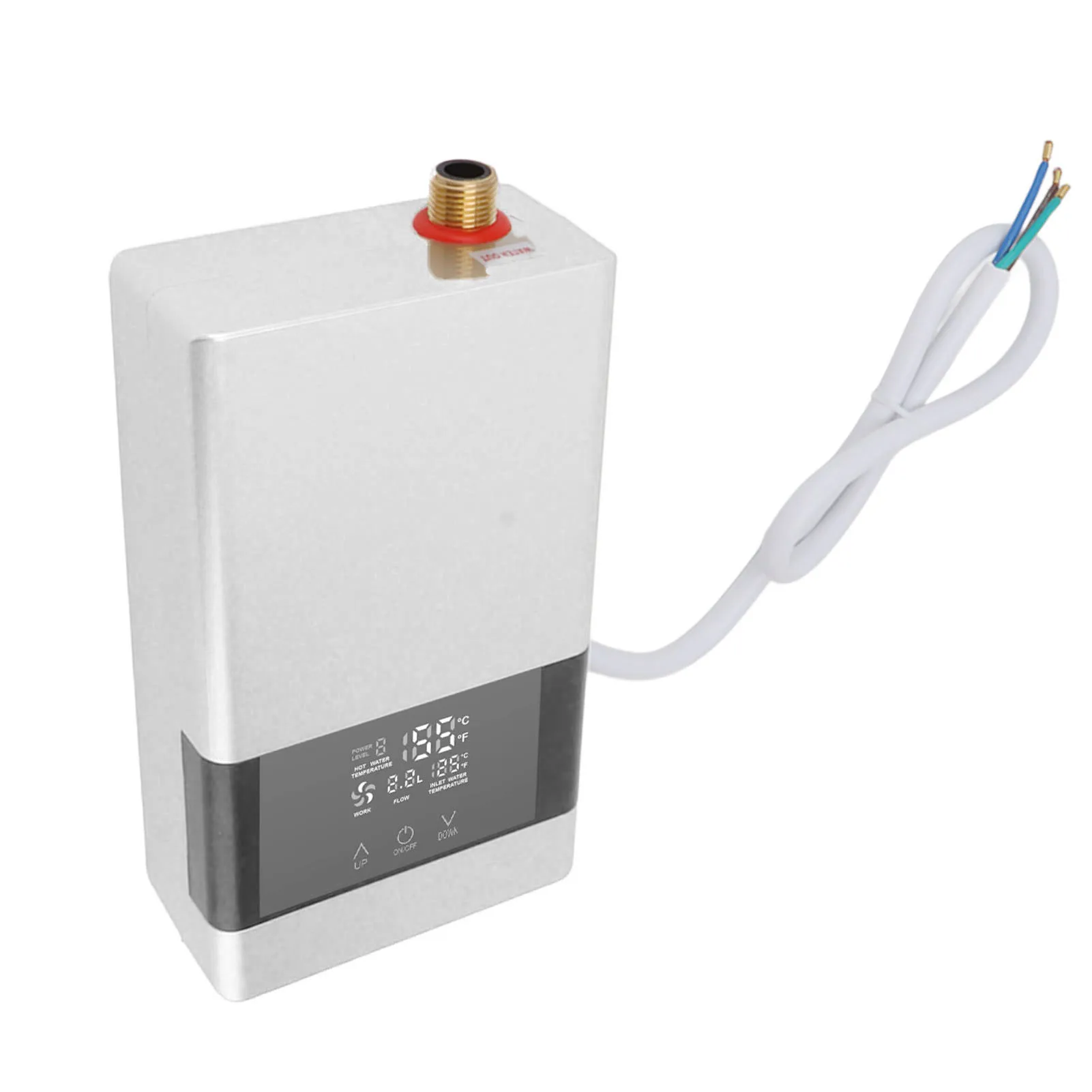 インスタントホット 6000 ワット電気タンクレス給湯器タッチディスプレイ自動一定温度簡単マウント