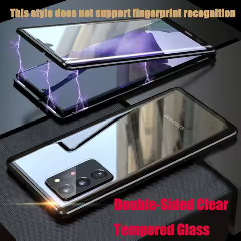 Magnetic Clear Glass Cover For Samsung Galaxy S22 Ultra S21 Plus A54 A52 A53 S10 S8 S9 Note 20 A72 S20 S23 Fe Phone Case Funda