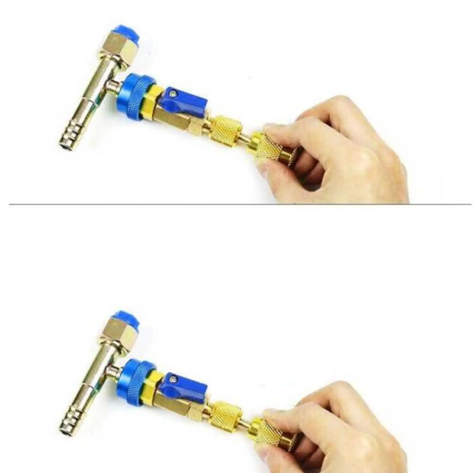 Universal Air Conditioner Valve Core Remover Installer Brass Tool Set for Car AC Repair R134A R1234YF