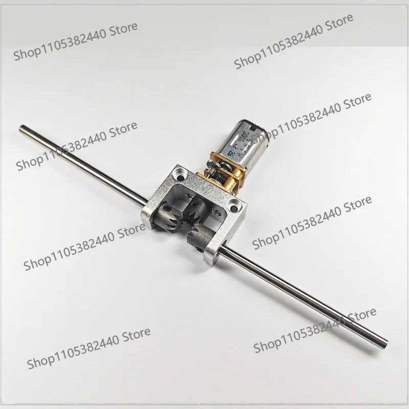 2/3Mm shaft N20 motor rear axle power transmission box 90 degree 1:1 bevel gear box bevel gear T commutator