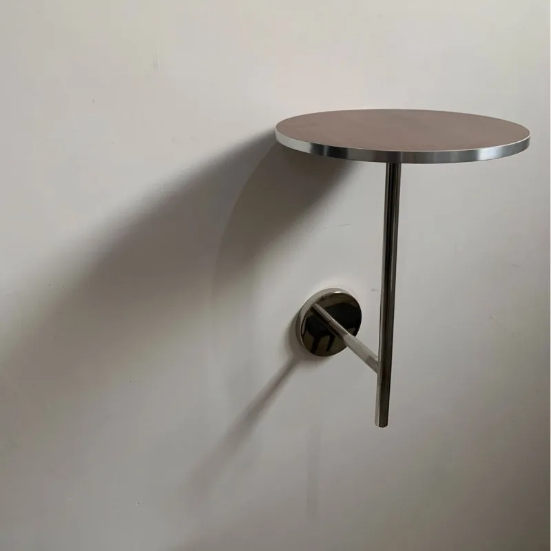 Cake shop cafe wall mounted small round table wall mounted table booth table