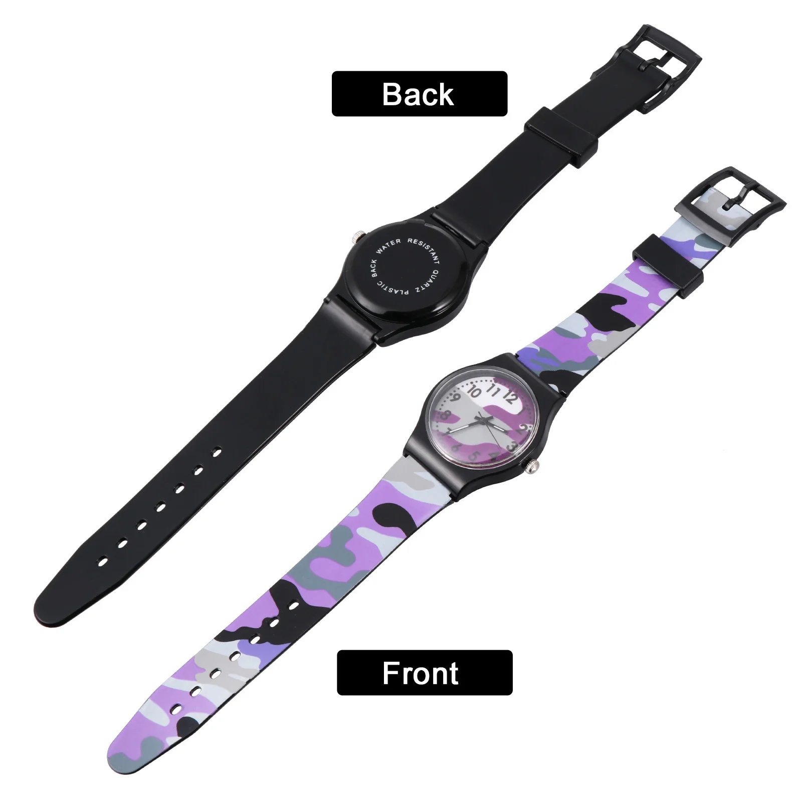 1Pcs Camouflage Kids Watch Cartoon with Comfortable Band Lightweight Large Numbers for School Travel Children Watch Fashion