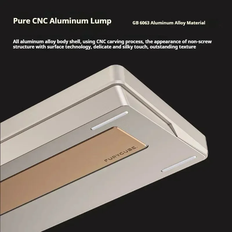 คีย์บอร์ดกลไก FURYCUBE F75 แบบสามโหมด ตัวเครื่องอะลูมิเนียม CNC ไฟ RGB แบบ Hot Swap ปุ่มปรับแต่งได้ คีย์บอร์ดไร้สายบลูทูธ ของขวัญสุดเท่