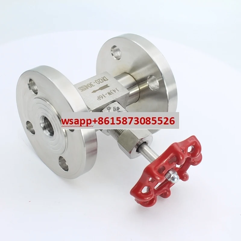 

Фланцевый игольчатый клапан из нержавеющей стали 304, шаровой клапан j43w-16p, игла высокого давления, четырехточечный инструментальный клапан