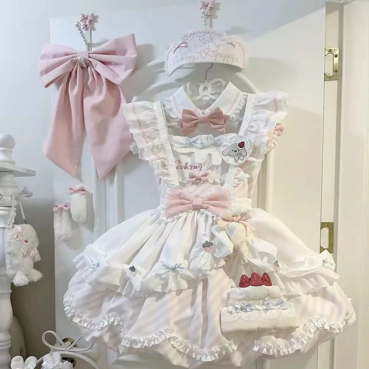 

SOIOMES Salted Cream Original Lolita Cute Candy Flower Bud Skirt Super Cute Girl