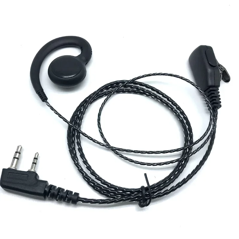 

Walkie talkie Earphone Baofeng UV-5R BF-888S Earbuds PTT with Mic Ear Hook Headphone 2 Pin Two Way Radio Braided Line Headset