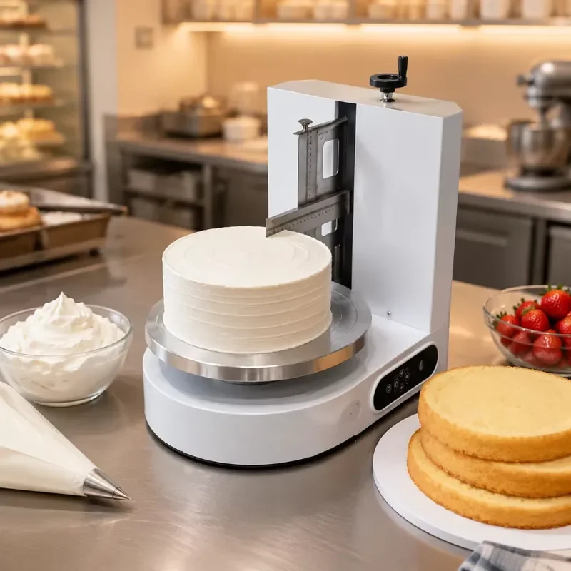 Automatic Cake Spreader Round Birthday Cream Decoration Machine Baking Equipment Tool for Home Kitchen Pastry Making Aid