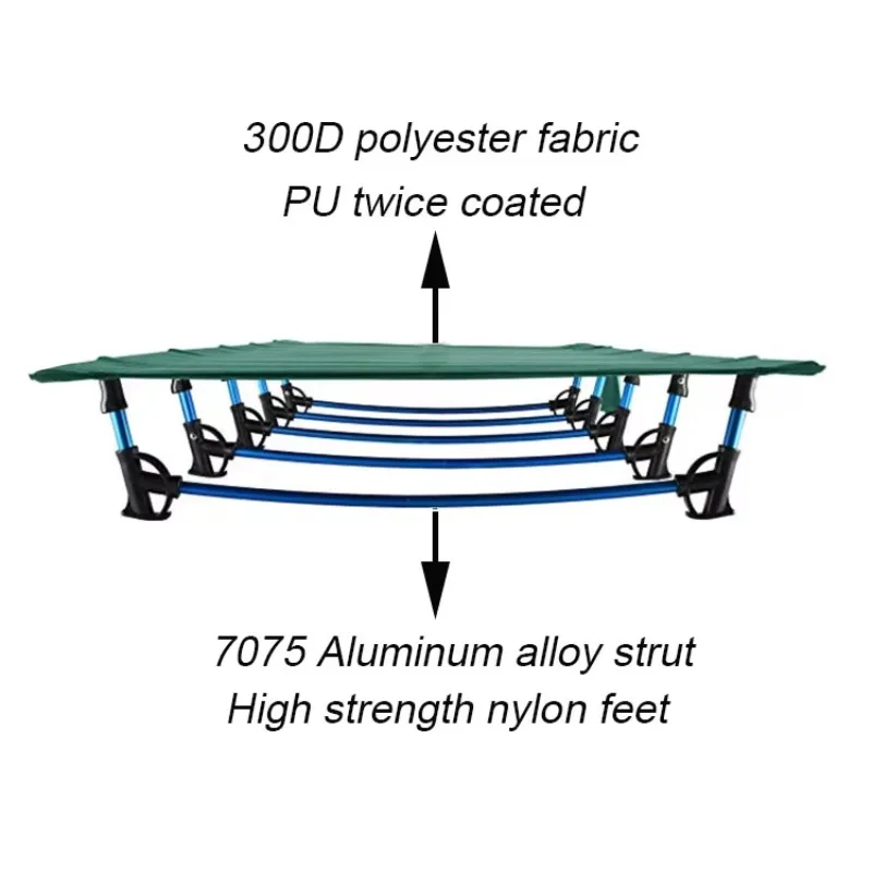 سرير سرير للتخييم قابل للطي وخفيف الوزن من الألومنيوم قابل للطي من POWER LEAP Singda