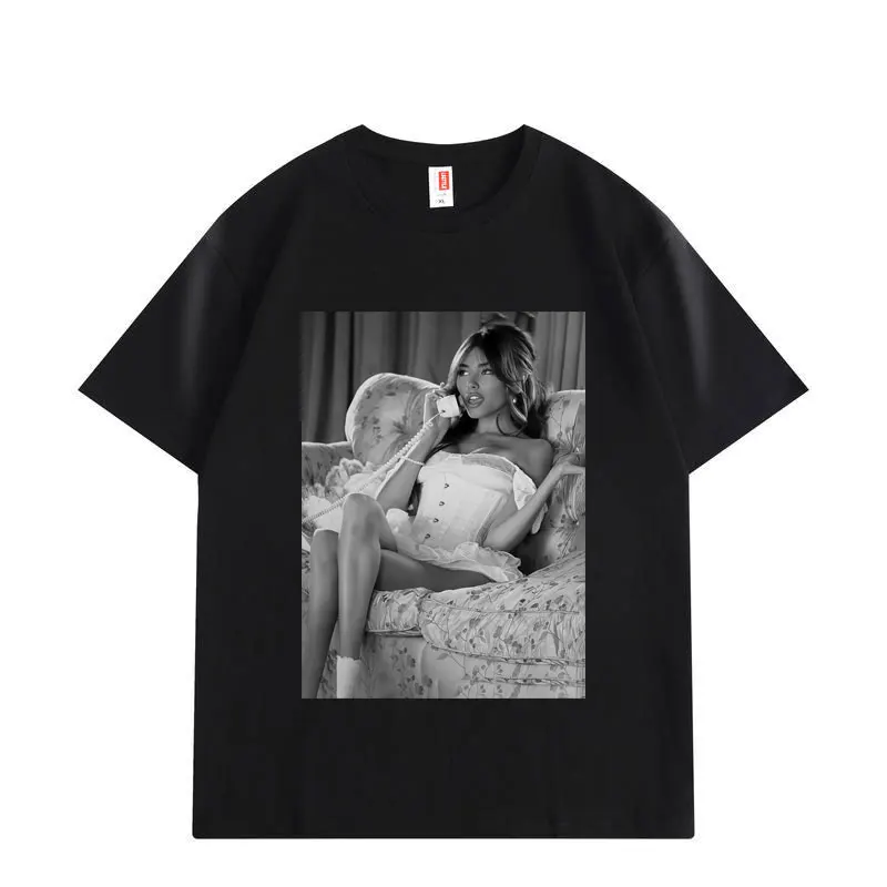 

Singer Madison Beer Graphic T Shirts Men Women Clothing Fashion Aesthetic T-shirts Summer Casual Loose Cotton T-shirt Streetwear