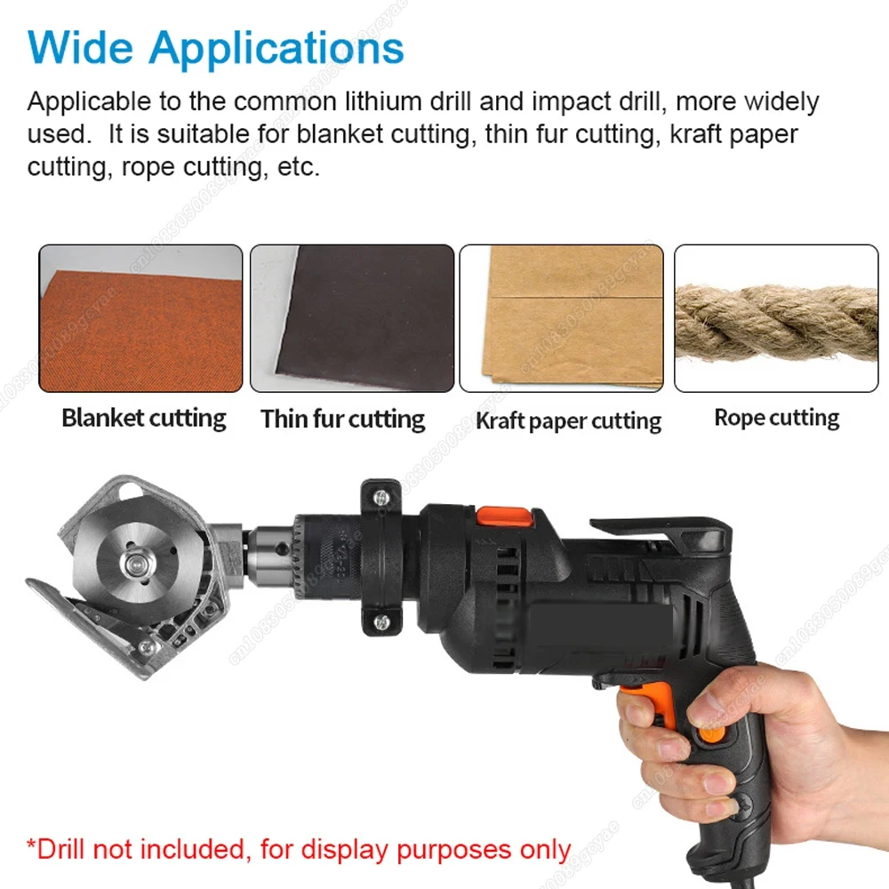 Electric Drill to Electric Fabric Cutter Refitting Accessory Impact Drill Cloth Cutting Machine Conversion Tool Fiber Clipper