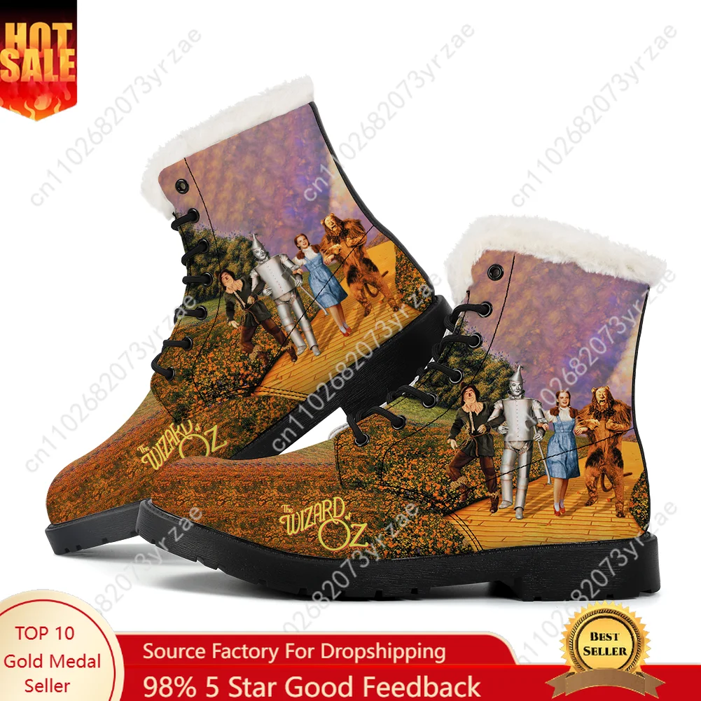 

The Wizard of Oz Plush Boot Mens Womens Teenager Casual Shoe Outdoor Warm Boot High Quality Personalized Pattern Custom Shoes