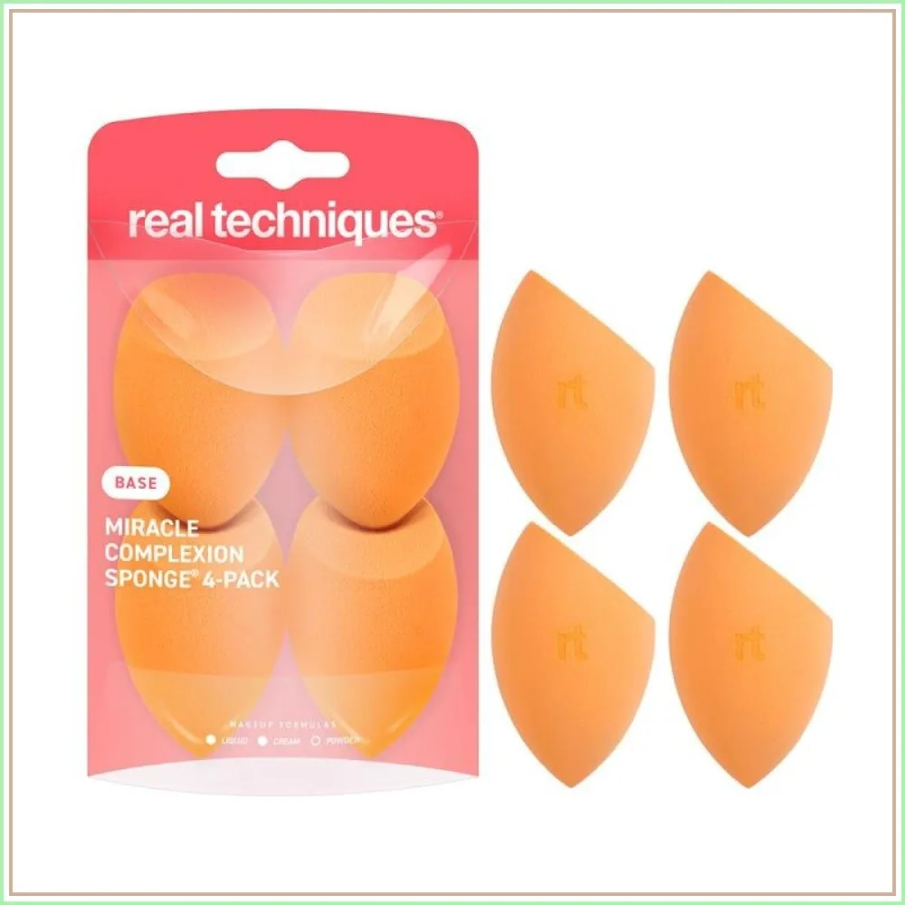 

4 Pack Makeup Sponge Set, Foundation Blending Sponges for Liquid & Cream, Natural Dewy Finish, Latex-Free