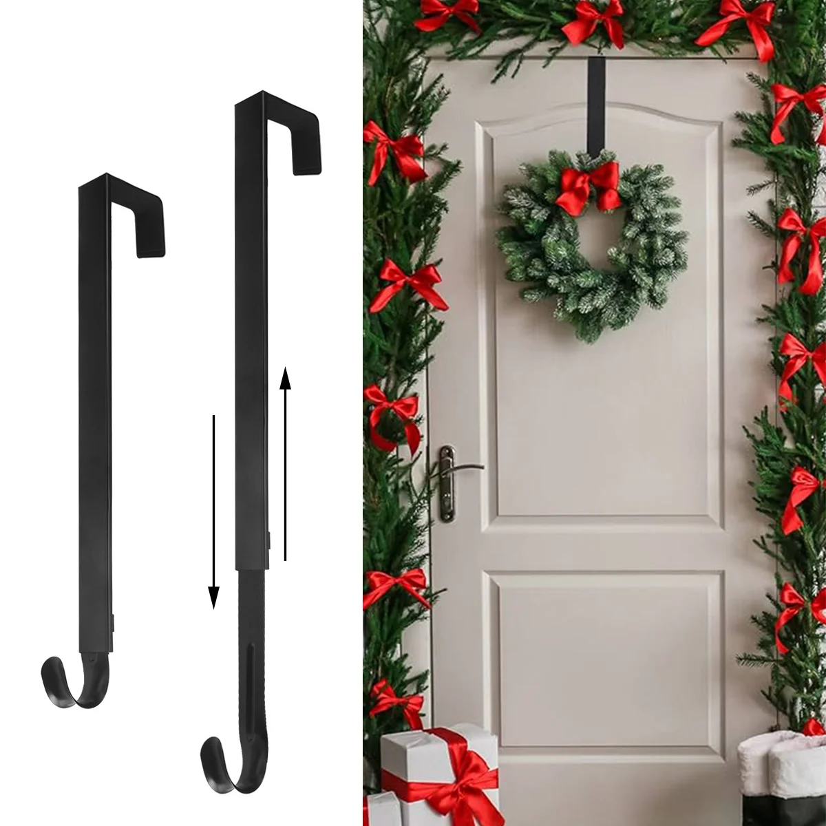 

2pcs Christmas Telescopic Wreath Hook Christmas Decoration for Home 2025 Pendant Xmas Ornaments Navidad Natal New Year Gift 2026