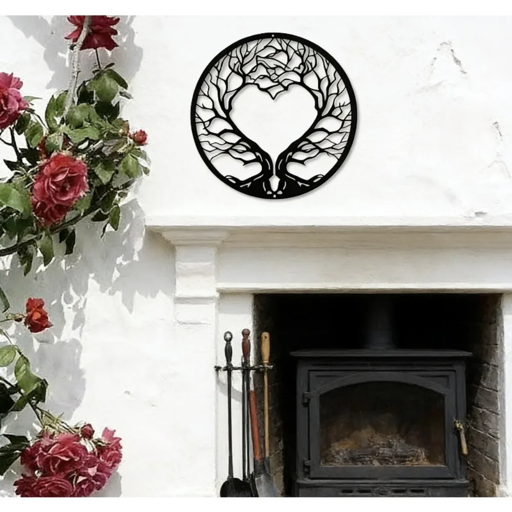 CIFBUY Iron Wall Art Tree of Life Metal Hollow Out Design Minimalist Modern Home Decor