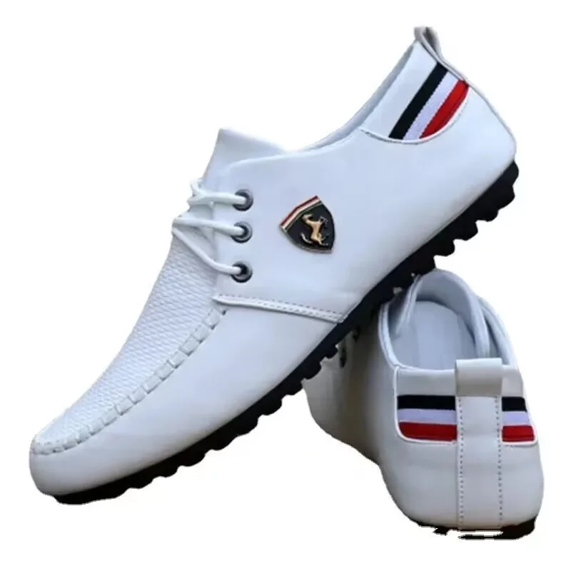 Zapatos transpirables antideslizantes para hombre, zapatillas de conducción de Color sólido, estilo británico, primavera y otoño, novedad de 2022