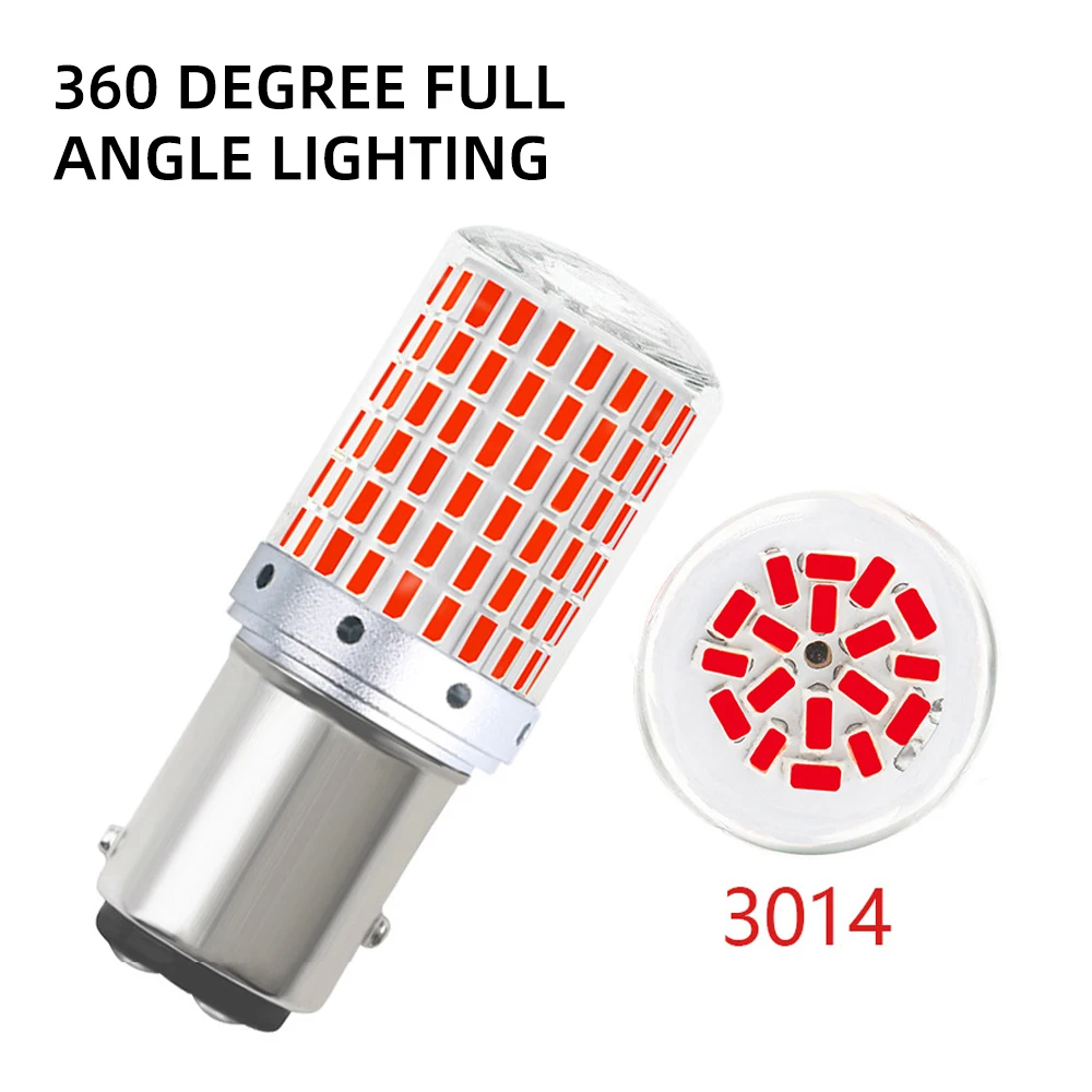 أضواء سيارة مصباح إشارة 1156 PY21W BAU15S 1157 P21/BAY15D T20 7440/W21W 144SMD Led لمبات سيارة بدوره ضوء لا خطأ في Canbus 12-24 فولت