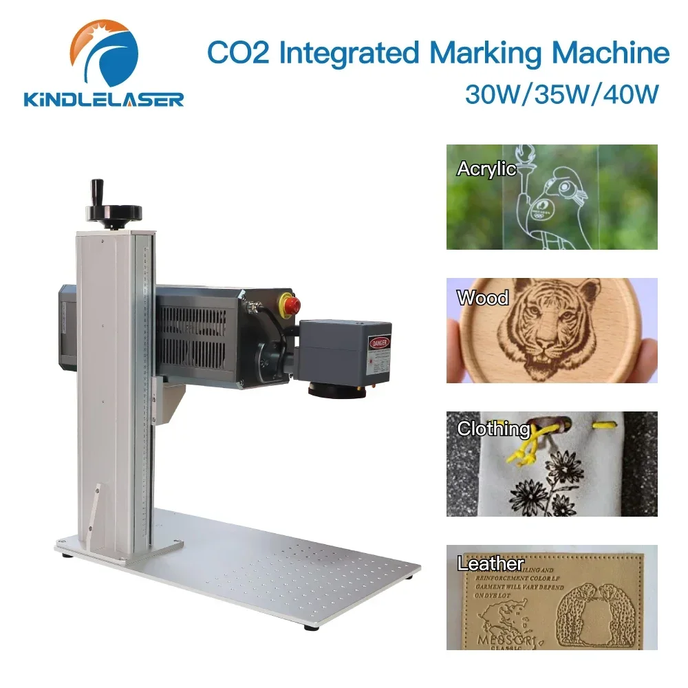 Kindlelaser CO2 Laser Engraver Marking Machine 30W 35W 40W 10.6μm Integrated Structure Body Design Marking Machine CNC Design