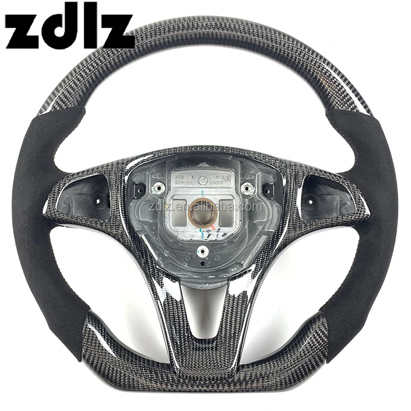 

For Mercedes Benz E320 E260 E400 E200 E300 E350 E43 E63 E53 E500 Alcantara Leather Carbon Fiber Steering Wheel