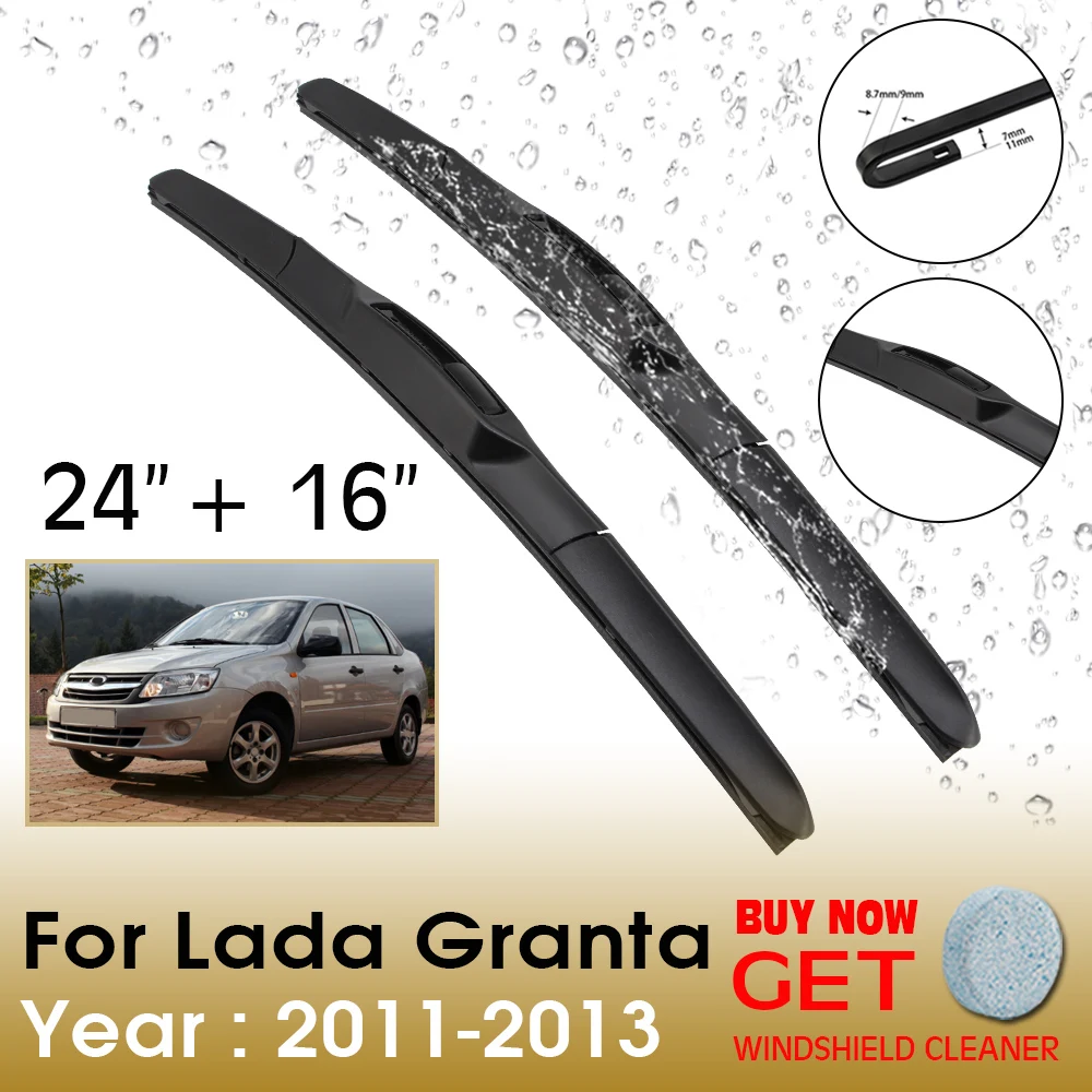 

Car Wiper Blade For Lada Granta 24"+16" 2011-2013 Front Window Washer Windscreen Windshield Wipers Blades Accessories