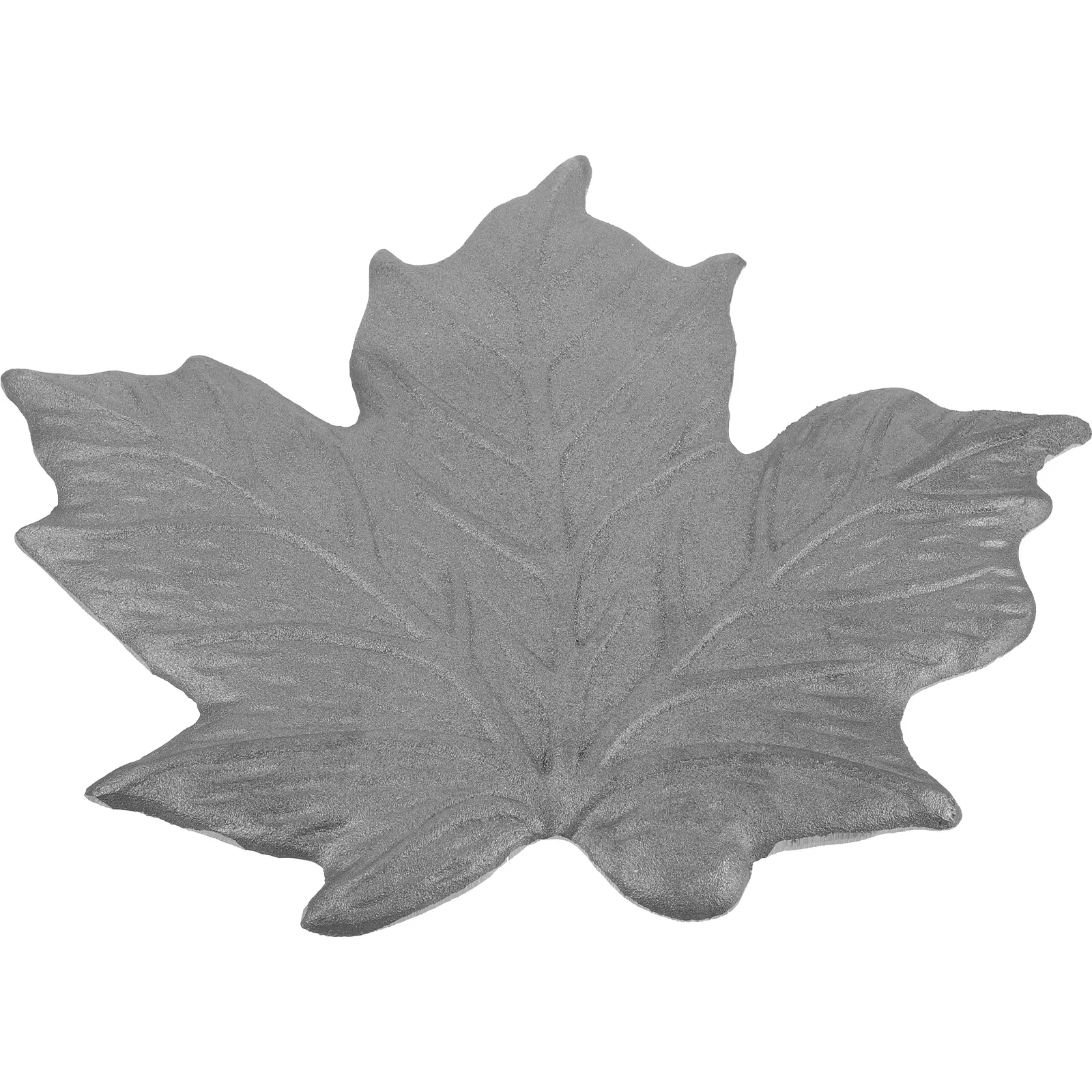 Garden Stepping Stones Outdoor Terrace Maple Leaf Cast Iron Forest Statue Decorate Pathway Plant