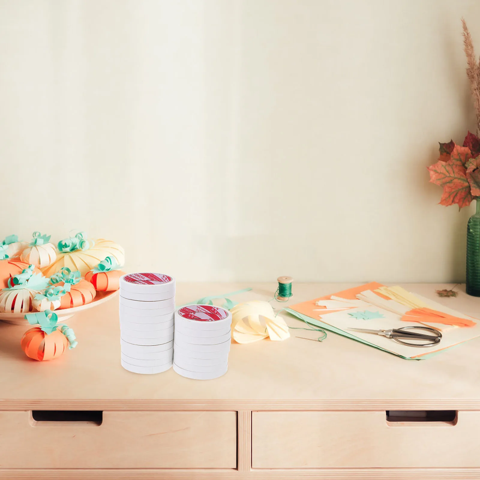 20 قطعة شريط مزدوج الجوانب أبيض لاصق قوي للحرف اليدوية سكرابوكينغ بطاقة صنع ألبومات الصور لتقوم بها بنفسك مشاريع التفاف