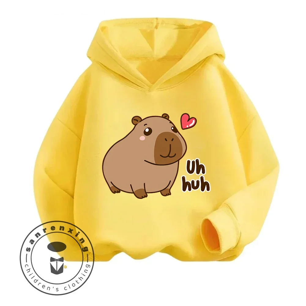 Capybara Cartoon Natural Cotton High Quality Niche Design Exquisite Details Feel Skin Friendly Children\'s Autumn Winter Hoodie