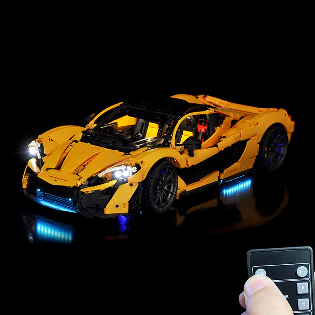 LYBMTWF LED Lighting Kit Compatible with Lego 42172 Yellow Super Racing Car Set  (NOT Include The Model Bricks)