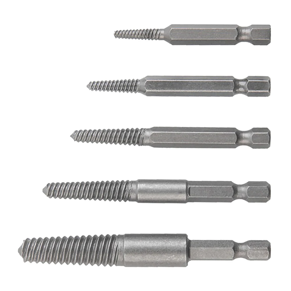 Efficient Attachment Convenient Fittings Damaged Bolts Screw Extractors Drill Bits Convenient Silver 1#/2#/3#/4#/5#