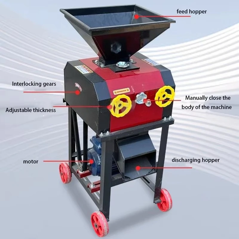 High Quality Agricultural Processing Feed Livestock Corn Flour Mill Crusher Flatten Granule Corn Grain Crushing Machine