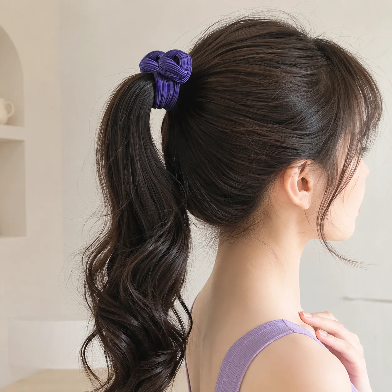 Haargummi für Frauen Hochelastischer Pferdeschwanzhalter Schonende Haarbänder Koreanische Haaraccessoires für Mädchen Dehnbare Gummi-Haarbänder