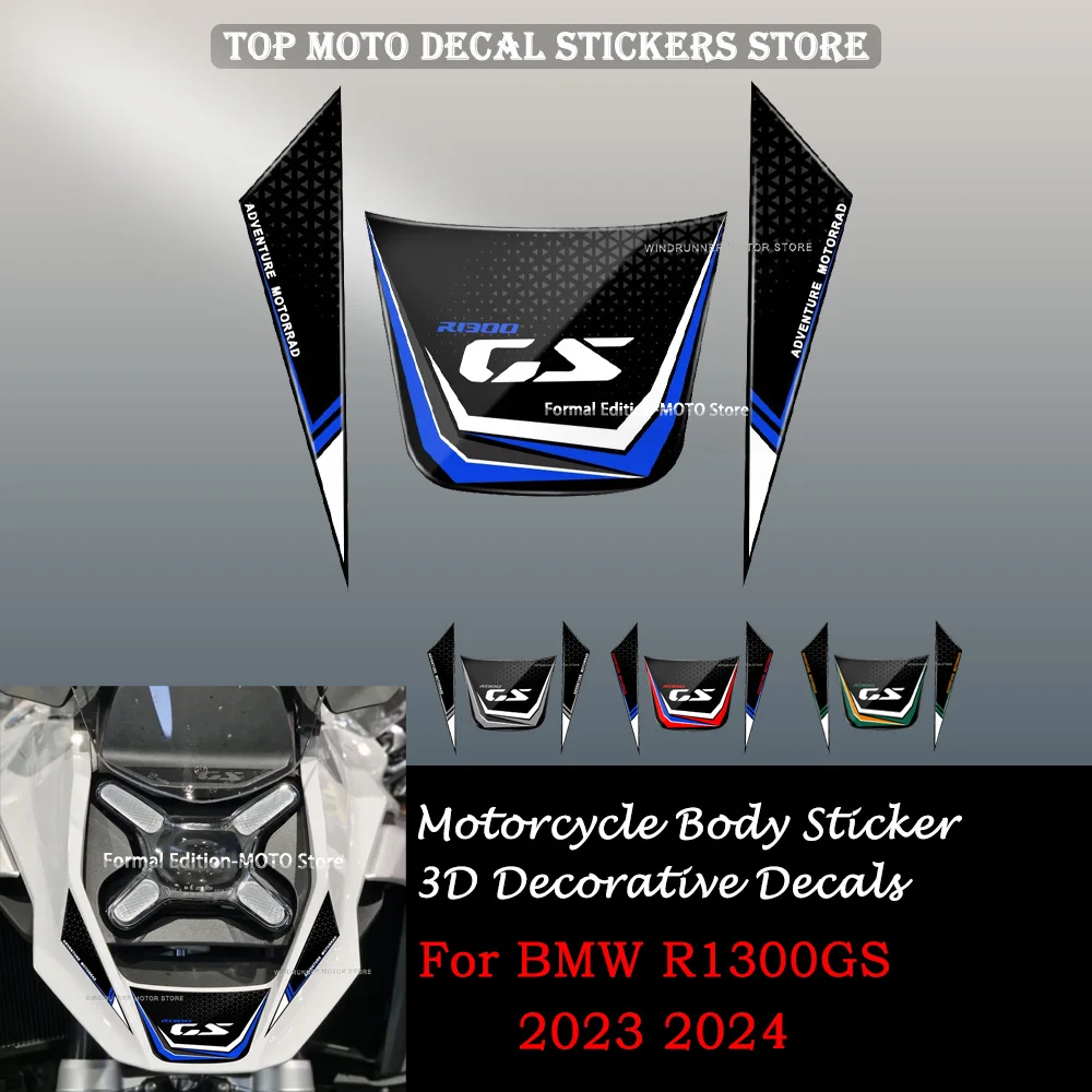 For BMW R1300GS R 1300 GS 2023 2024 Motorcycle Front Mouth Cover Sticker Kit Anti-Scratch Decorative Decal