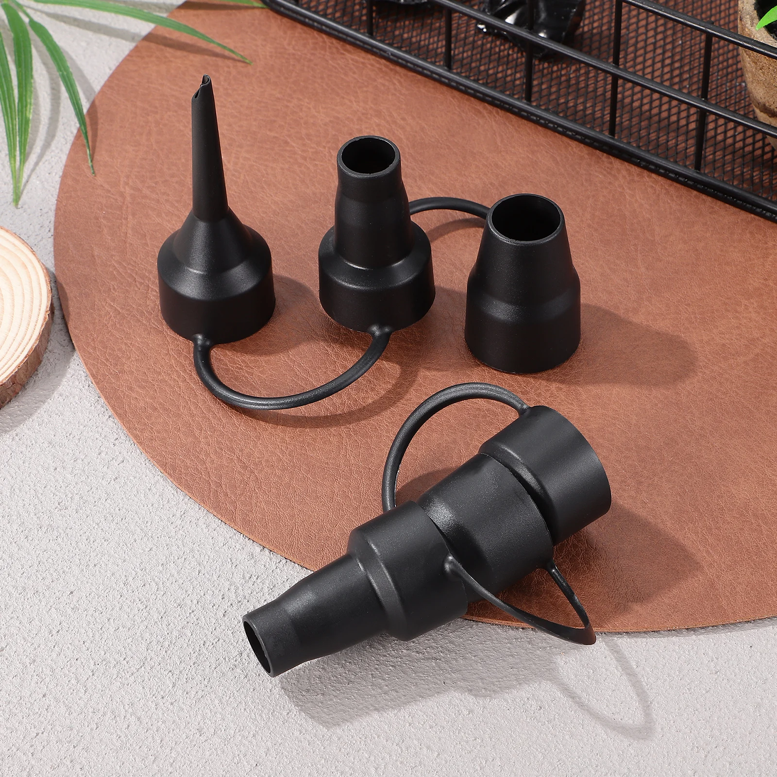 

2 Sets Nozzle Inflatable Mouth Air Blower Head Replacement for Electric Balloon Pump