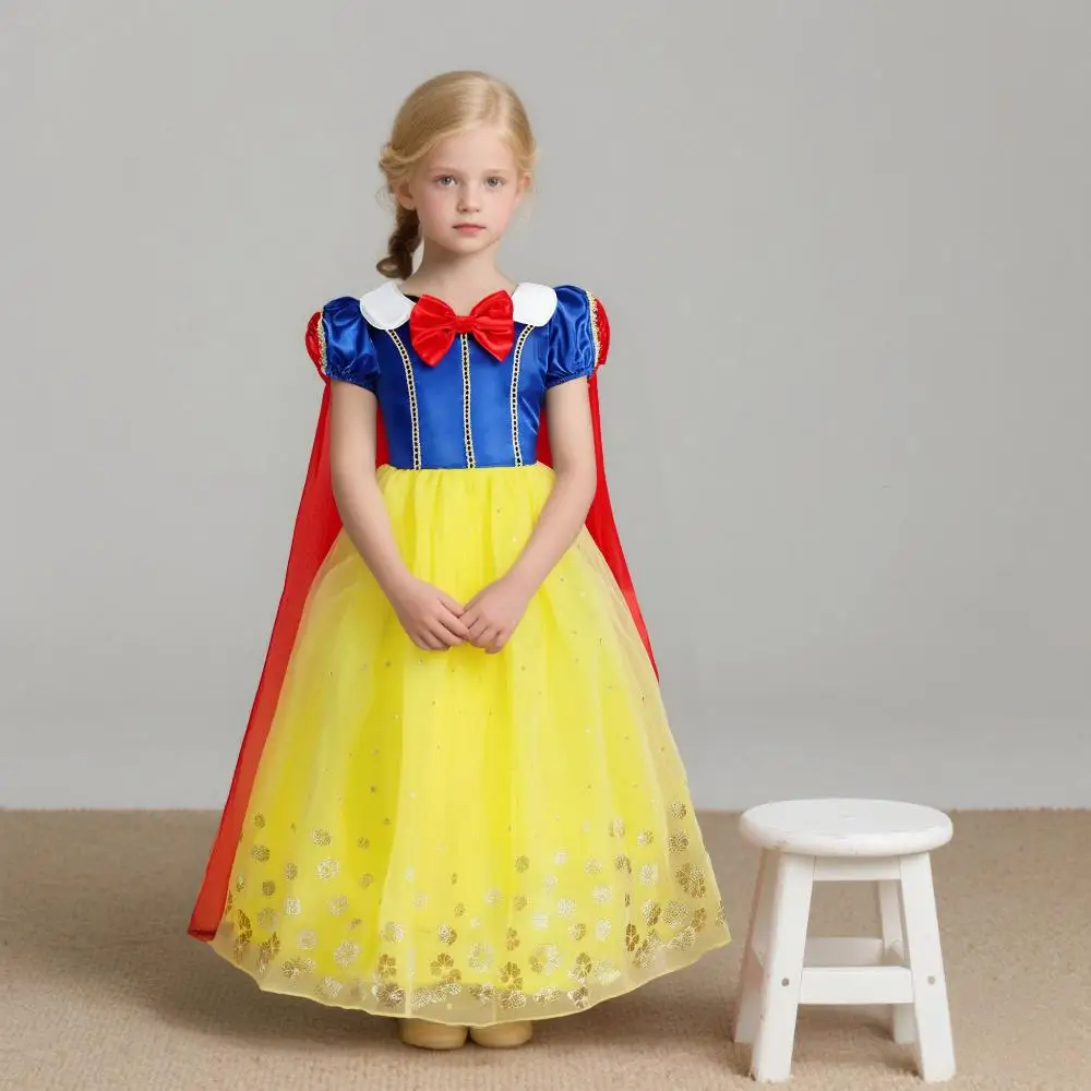 الأطفال الأميرة يتوهم ازياء حزب كرنفال اللباس للفتيات هالوين عيد الميلاد عيد ميلاد تأثيري سنو وايت حسناء الملابس