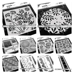 Coloring Rainbow Floral Layering Drawing Stencils for Scrapbooking Embossing Greeting Card Album Diy Handmade Stencil Template