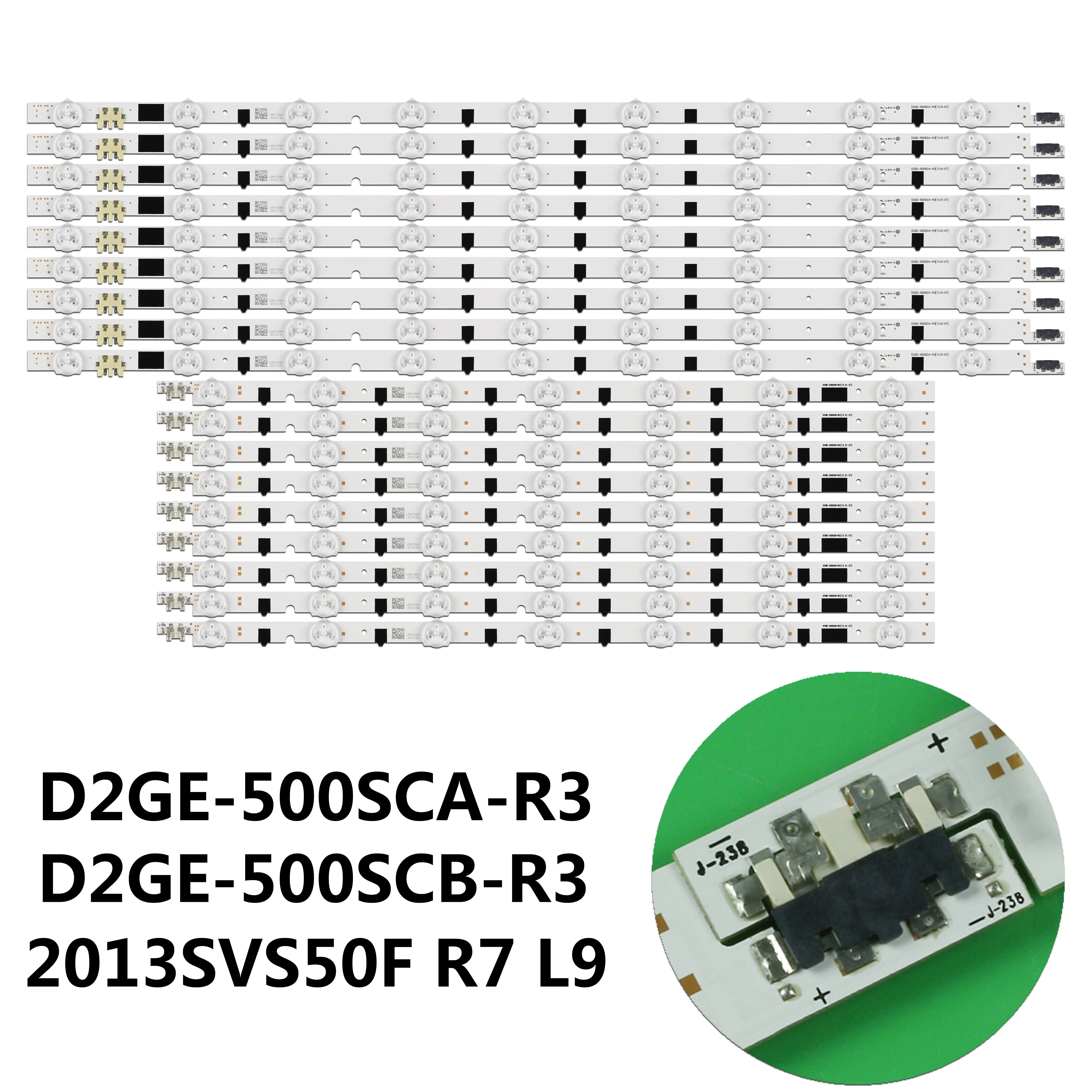 

(New Kit)18 PCS/set LED backlight strip for TV UN50F6400AF 2013SVS50F R 7 L9 D2GE-500SCB-R3 D2GE-500SCA-R3 T500HVF02.1