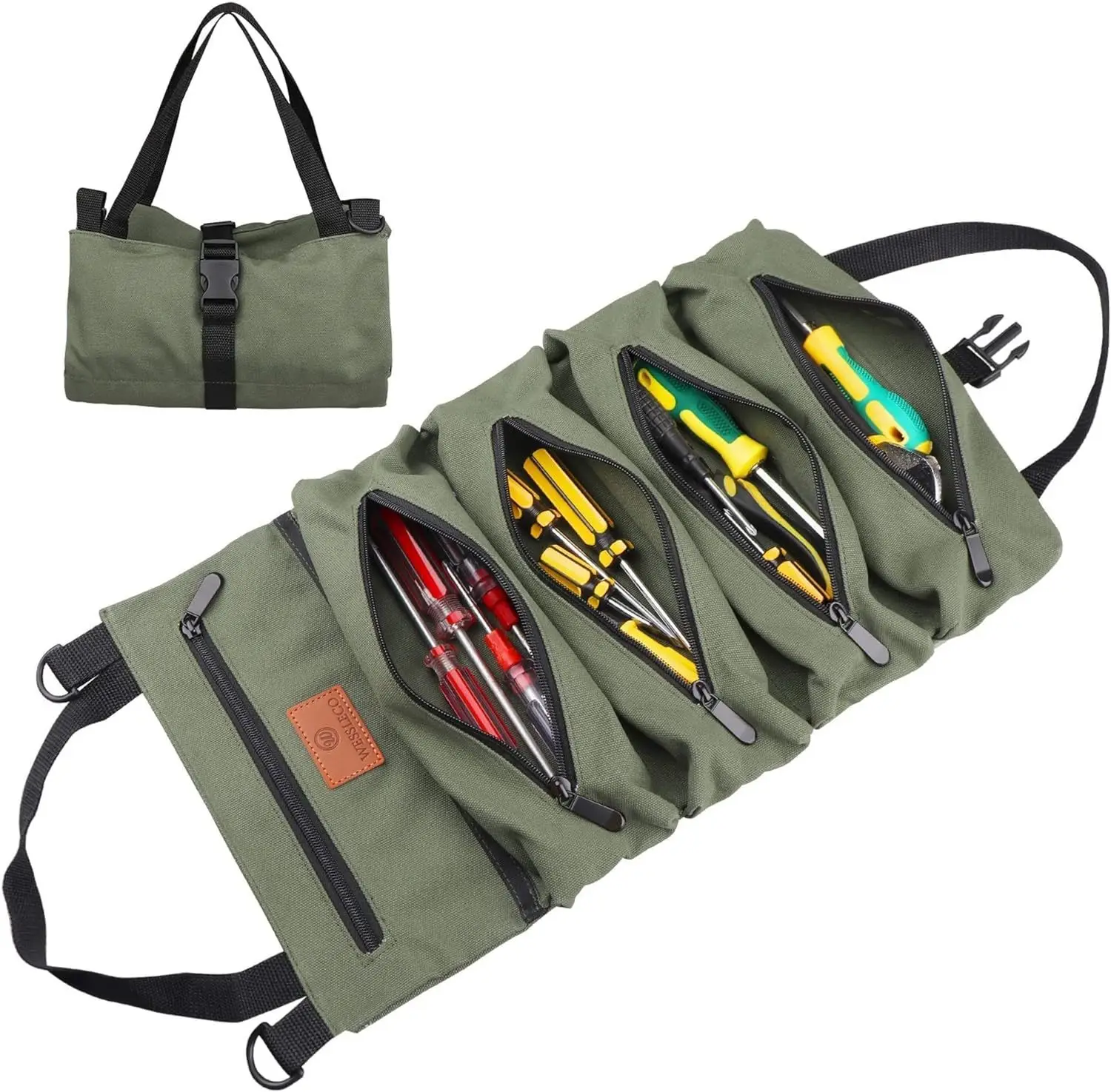 Professional Multi-Pocket Rolled Portable Storage Bag, Hardware Tool Bag, Waterproof tool storage bag, Multi-Purpose