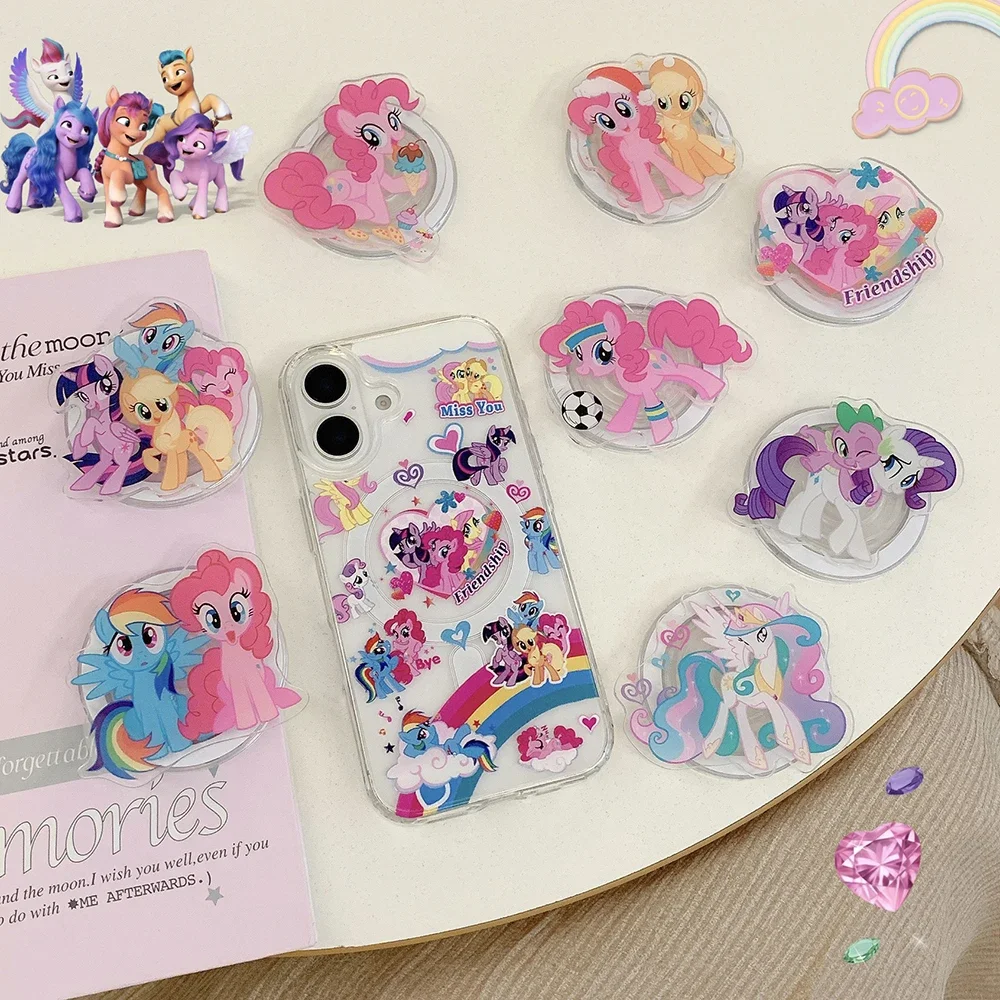 Cartoon My L-Little for Magsafe Magnetic Phone Case for IPhone 16 15 14 13 12 11 Pro Max Plus Anti-fall Clear P-PonyS Back Cover